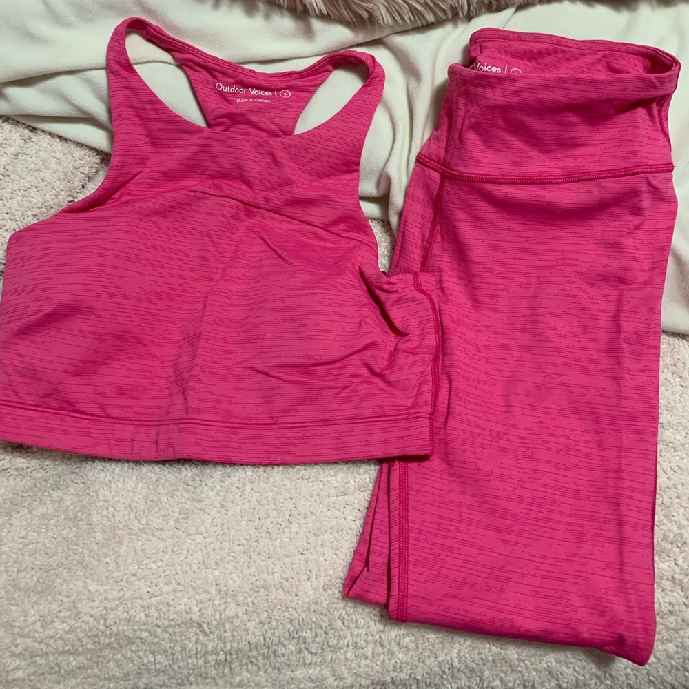 Outdoor Voices Hot Pink Set